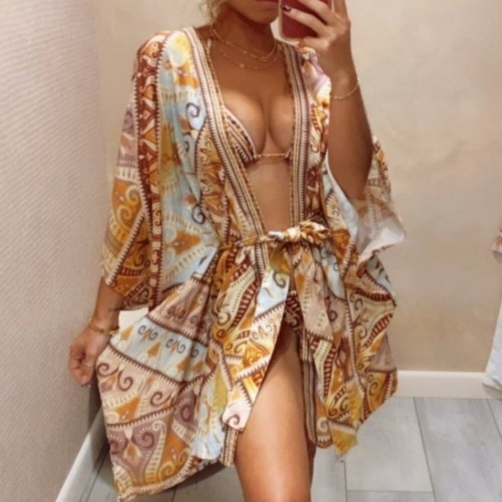 Agua Bendita Cora Leva Tunic Beach Coverup